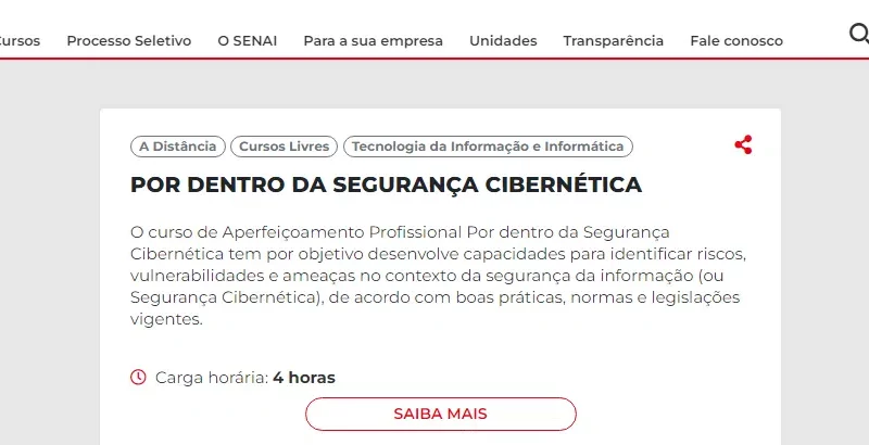 seguranca cibernetica senai